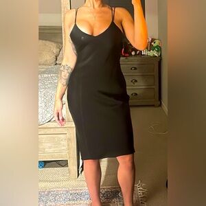 Fame and Partners Slip Midi Dress Criss-Cross Straps - Open Draped Back. Size (6